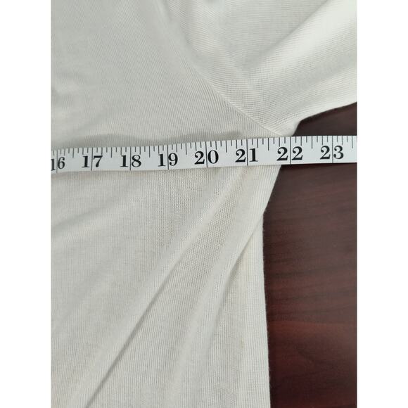 Philosophy Open Front Cardigan Women's Size L White Long Sleeve Longline Sweater - Picture 7 of 12